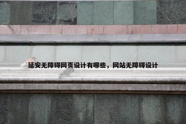 延安无障碍网页设计有哪些，网站无障碍设计