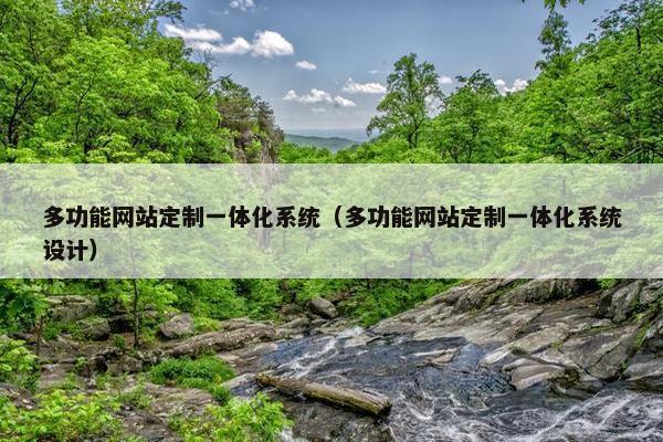 多功能网站定制一体化系统（多功能网站定制一体化系统设计）