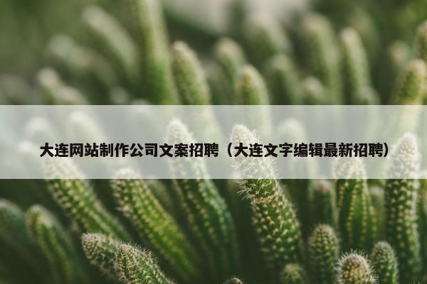 大连网站制作公司文案招聘（大连文字编辑最新招聘）