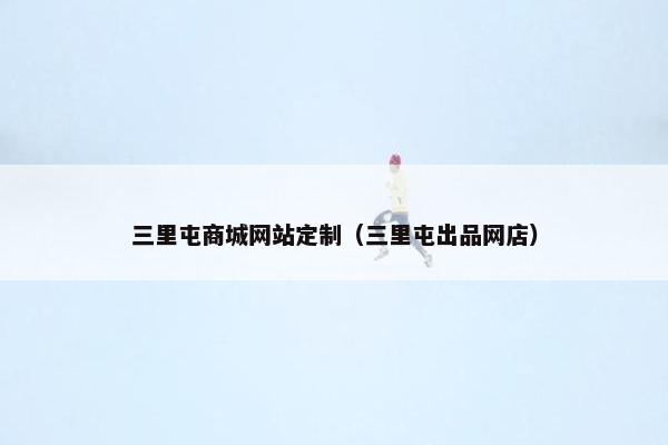 三里屯商城网站定制（三里屯出品网店）