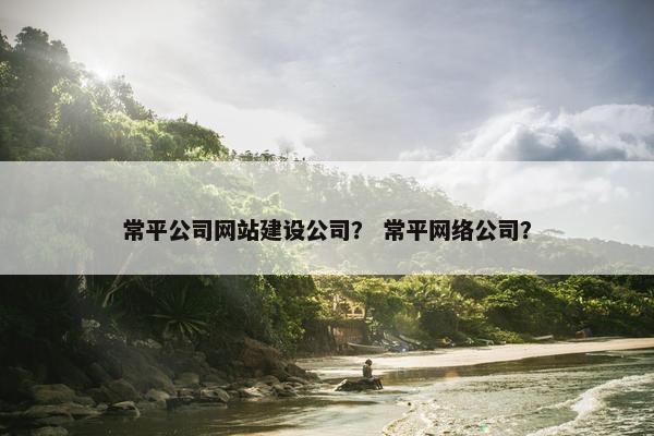 常平公司网站建设公司？ 常平网络公司？