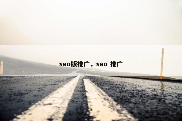 seo版推广，seo 推广