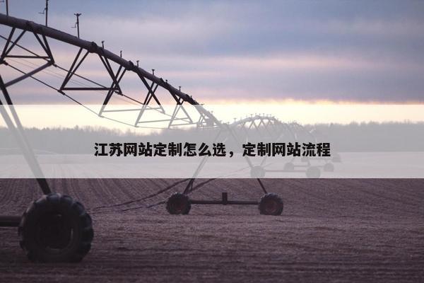 江苏网站定制怎么选，定制网站流程