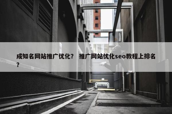 成知名网站推广优化？ 推广网站优化seo教程上排名？