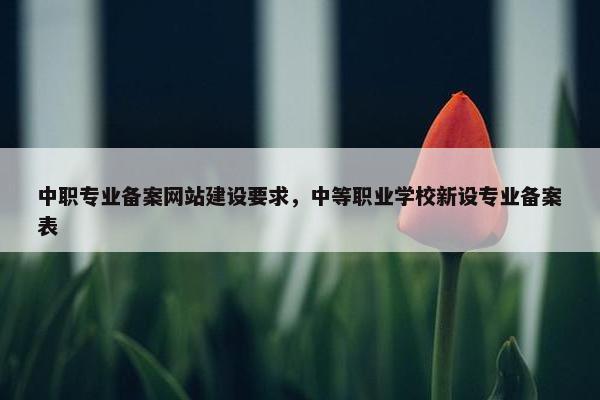 中职专业备案网站建设要求，中等职业学校新设专业备案表