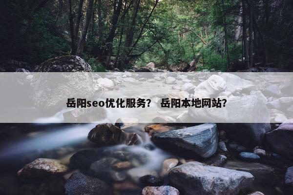 岳阳seo优化服务？ 岳阳本地网站？