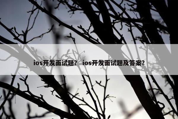 ios开发面试题？ ios开发面试题及答案？