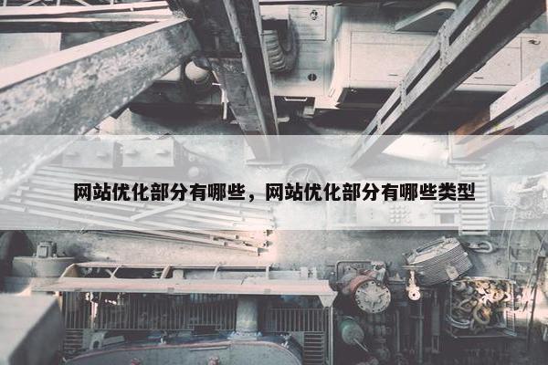 网站优化部分有哪些，网站优化部分有哪些类型