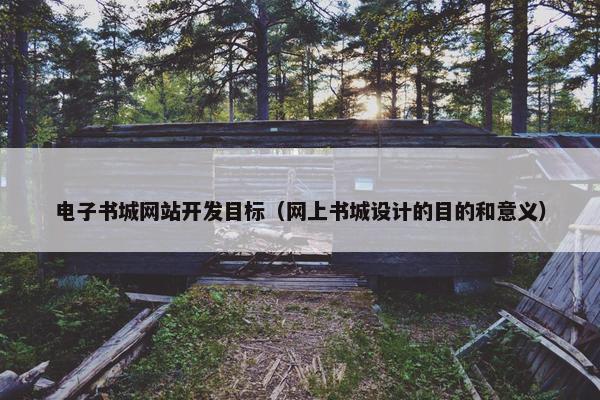 电子书城网站开发目标（网上书城设计的目的和意义）