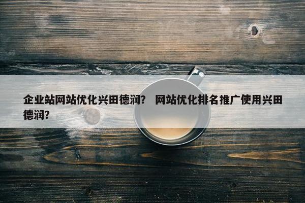 企业站网站优化兴田德润？ 网站优化排名推广使用兴田德润？