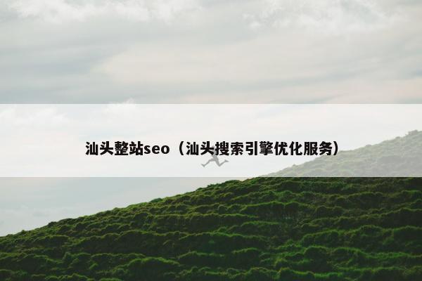 汕头整站seo（汕头搜索引擎优化服务）