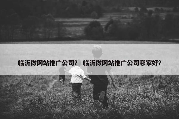 临沂做网站推广公司？ 临沂做网站推广公司哪家好？