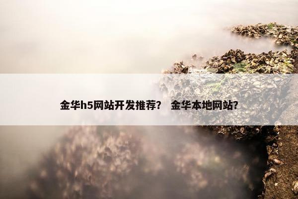 金华h5网站开发推荐？ 金华本地网站？