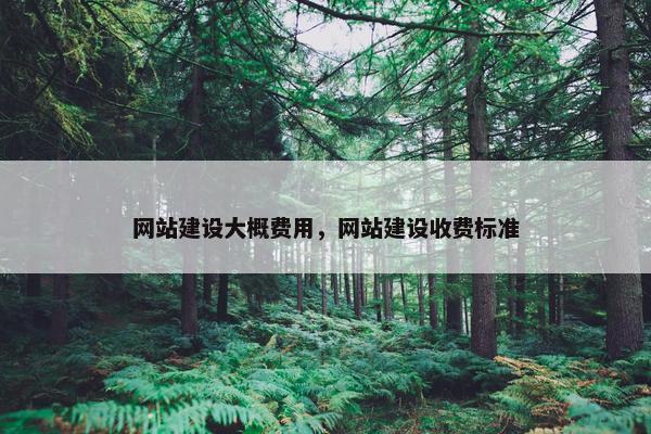 网站建设大概费用，网站建设收费标准