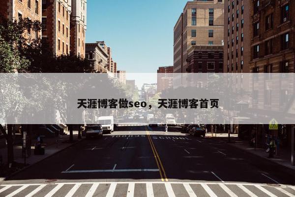 天涯博客做seo，天涯博客首页